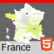 Interactive Map of France - HTML5 - CodeCanyon Item for Sale