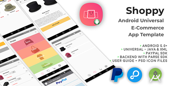 Shoppy | Szablon aplikacji Universal eCommerce na Androida