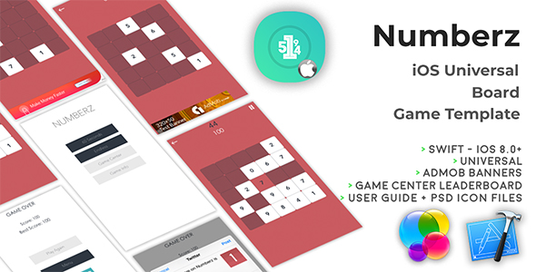 Numberz | iOS Universal Board Game Template (Swift)