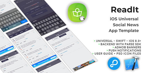 ReadIt | iOS Uniwersalny Aktualności Social App szablonu (Swift)
