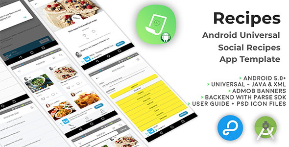 Recipes | Android Universal Social Recipes App Template