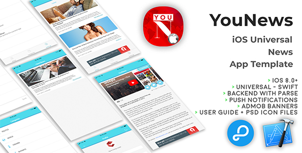 YouNews | Szablon aplikacji iOS Universal News (Swift)