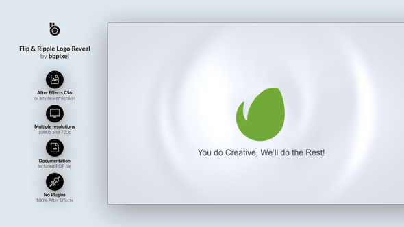 Flip & Ripple Logo Reveal alt