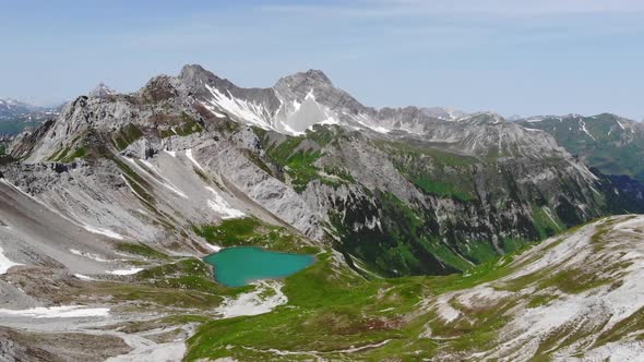 Panorama view of Lechtaler Alpen, Tirol, Austria.