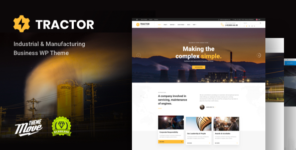 Power Up Your Business with the Ultimate Tractor WordPress Theme for Industrial, Manufacturing, and Industry Sectors