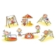 Happy Cartoon Kids on Playground, Cartoon Graphics - GraphicRiver Item for Sale