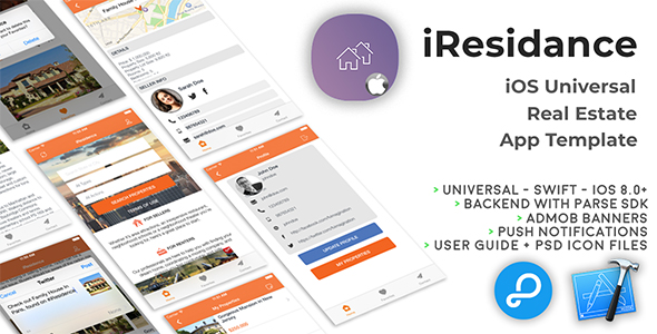 iResidence | Szablon aplikacji Universal Real Estate na iOS (Swift)
