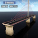 Single Suspended Water Road Bridge - 3DOcean Item for Sale