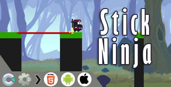 Stick Ninja HTML5 Game - CAPX file for Construct 2 & 3 )