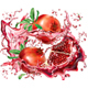 Pomegranate into of Burst Splashes of Juices - GraphicRiver Item for Sale