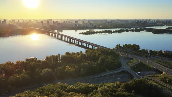 Aerial View of Kyiv By Day. Ukraine