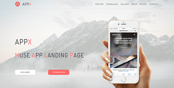 Appx_Muse App Landing Page