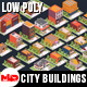 Low Poly City Buildings Pack - 3DOcean Item for Sale