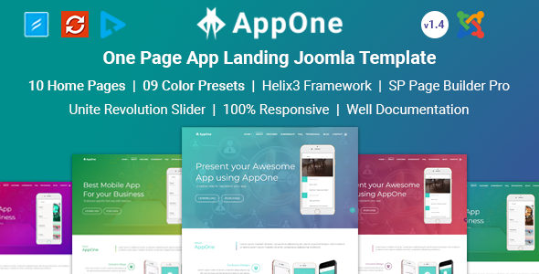 AppOne - szablon Joomla dla aplikacji Landing