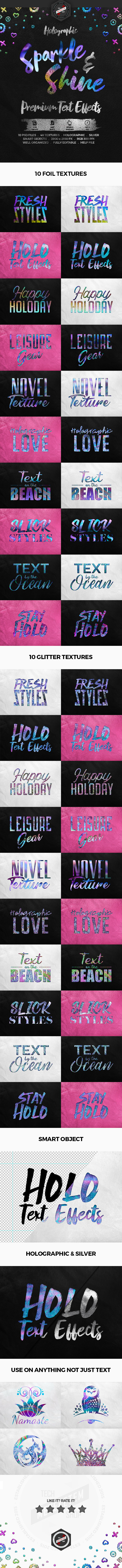 Sparkle & Shine Holographic Text Effects