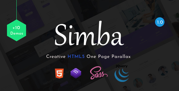 Simba - One Page Parallax