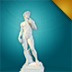 low poly statue of david - 3DOcean Item for Sale