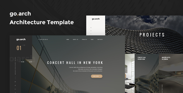 go.arch - One Page Architecture & Interior Template