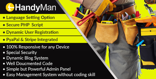 MyHandyman - Dynamic Handyman Management Syestem and Directory Script