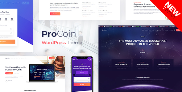 ProCoin - ICO & Cryptocurrency WordPress Theme