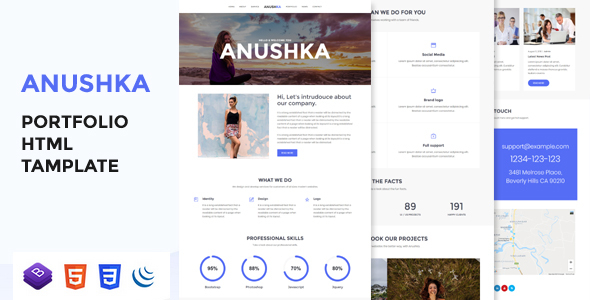 Anushka - Portfolio HTML Template