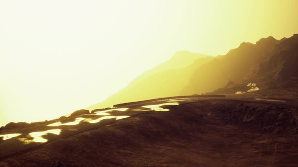 Atlantic Ocean Road Near the Mountain