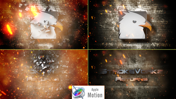 Cinematic Fire Impact Logo - Apple Motion