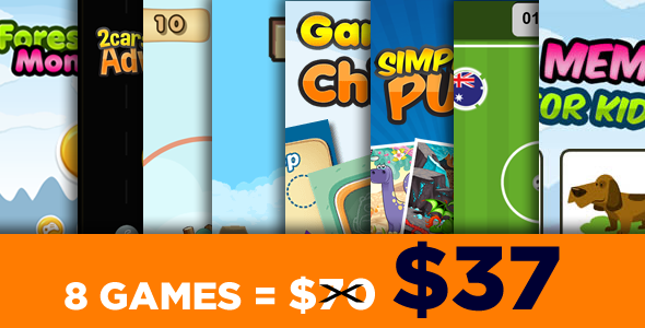 Mega Bundle 8 Games - HTML5 Games (CAPX)