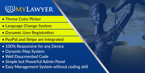 Mylawyer - Dynamic Lawyer Directory System Script