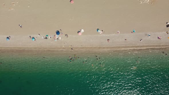 Aerial View on Konyaalti Beach Antalya Turkey