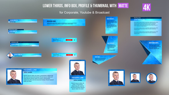 Lower Thirds With Matte Corporate Broadcast YouTube 4k alt