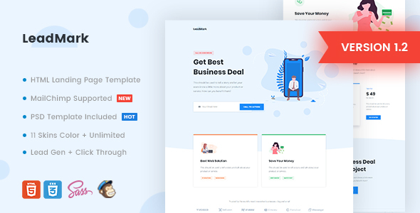 LeadMark - Business HTML Landing Page Template