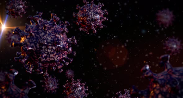 CoronaVirus Epidemic. HIV, Virus, Flu. Virus Infection Visualization 