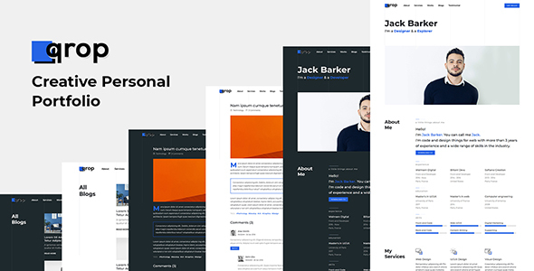 qrop - Creative Personal Portfolio Template.