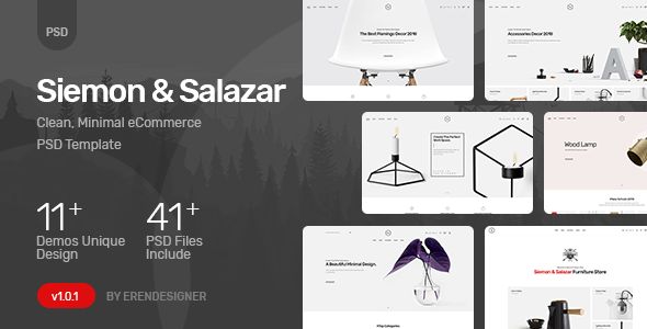 Siemon & Salazar - Clean, Minimal eCommerce PSD Template