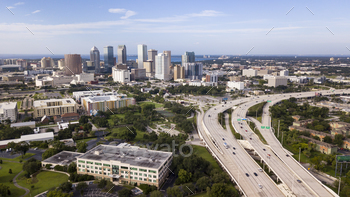 n city center skyline of Tampa Florida