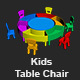 Kids Table Chair - 3DOcean Item for Sale