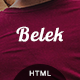 Belek - Personal Responsive Template - ThemeForest Item for Sale