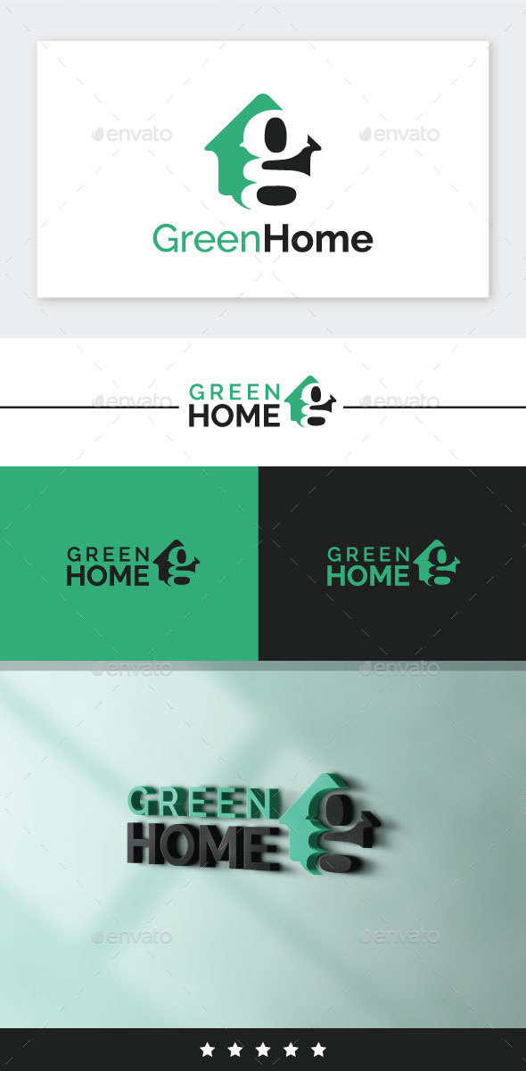 Green Home Letter G Logo