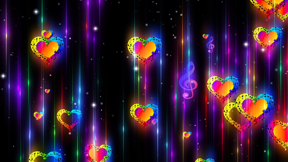Music Notes Colorful Background 2