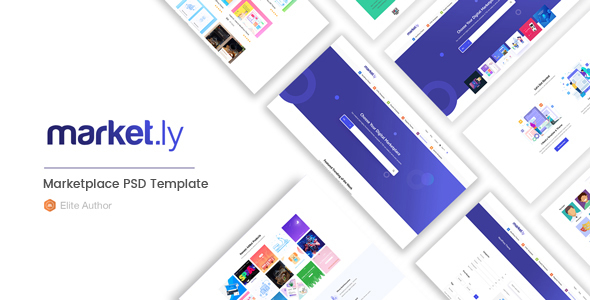 Marketly - Digital Marketplace PSD Template