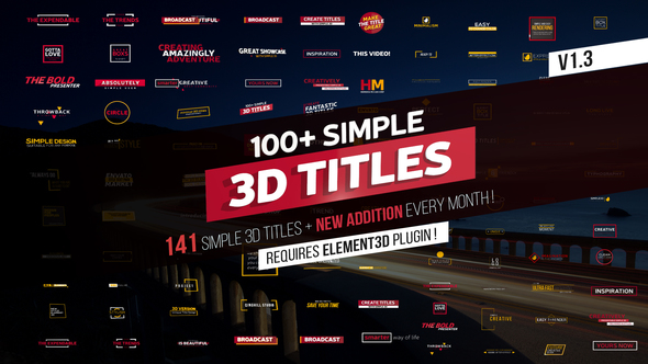 100+ Simple 3D Titles V1.3 alt