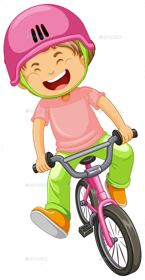 Boy Riding a Bike