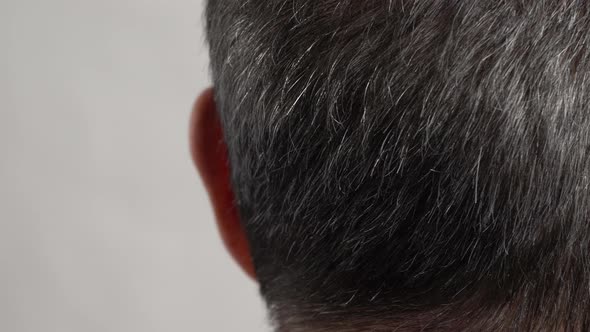 Gray Hair on a Man's Head