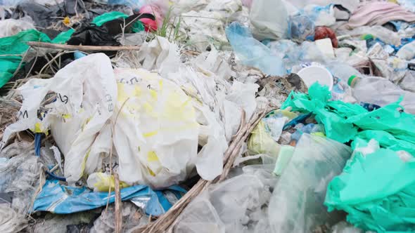 Garbage Lots of Plastic Bags and Bottles