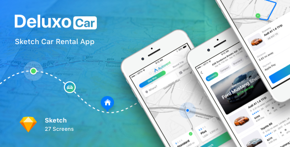 Deluxo Car - Sketch Car Rental App