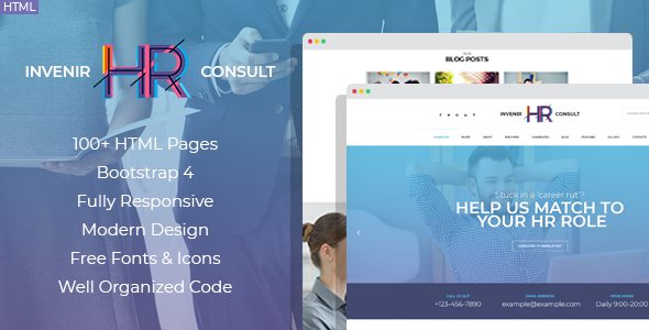 Invenir - HR recruiting agency HTML template