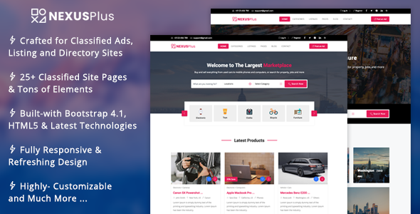 NexusPlus – Classified Ads Website Template