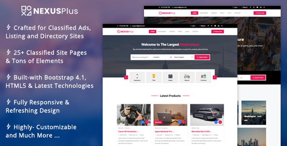 NexusPlus - Classified Ads Website Template