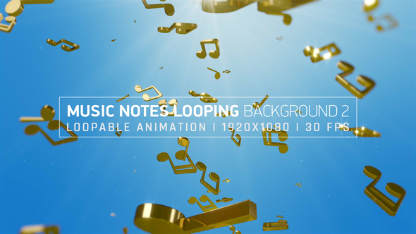 Music Notes Looping Background 2
